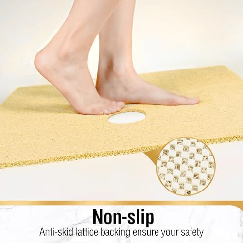 HITSLAM Square Shower Mat, 32 x 32 Inch Non Slip Bath Mat - Image 3