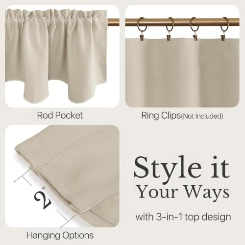 NICETOWN Valances for Bedroom - Image 3
