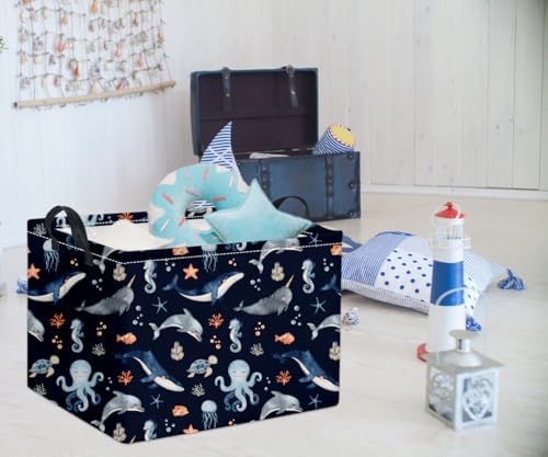 Rectangular Ocean Basket Kids Baby Storage Bin Organizer Box - Image 2