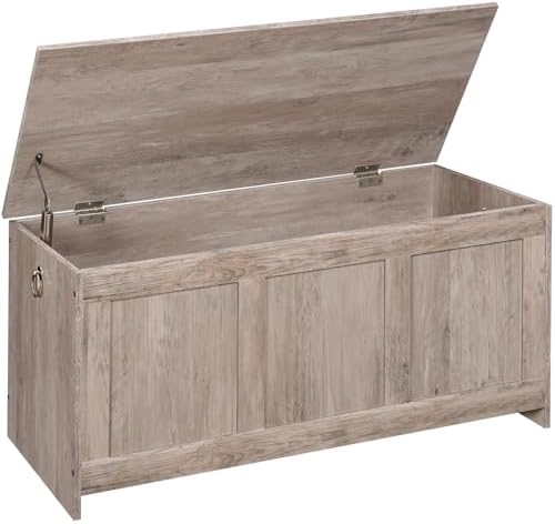 HOOBRO Storage Bench, 39.3" Retro Wooden Storage Chest, Wooden Storage Trunk by HOOBRO