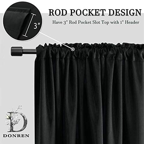 DONREN 18 Inches Long Blackout Curtain Valances - Image 2