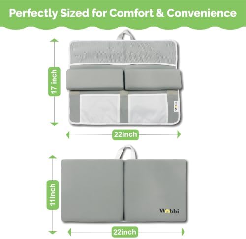 Wobbi Baby Bath Kneeler and Elbow Rest Pad Set | Extra Thick Memory Foam Support - Image 2
