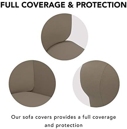 PureFit Stretch Loveseat Covers Fleece Couch Covers - Image 3