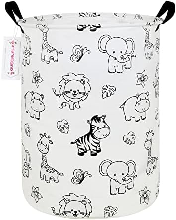 QUEENLALA Large Foldable Round Storage Basket Laundry Hamper by QUEENLALA