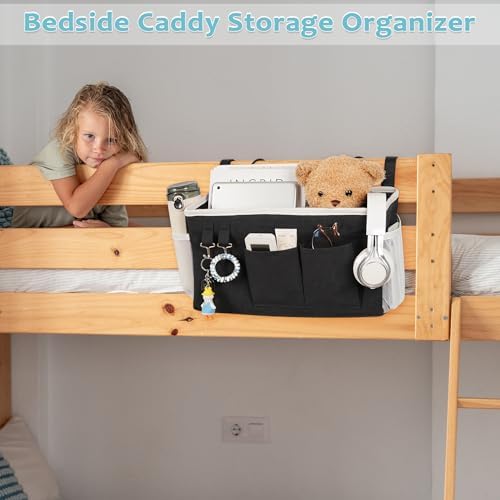 Bedside Caddy, Bedside Storage Bag Hanging Organizer - Image 6