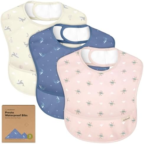 KeaBabies 3-Pack Waterproof Baby Bibs by KeaBabies