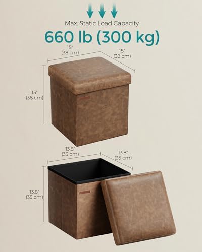 SONGMICS 15 Inches Ottoman - Image 3