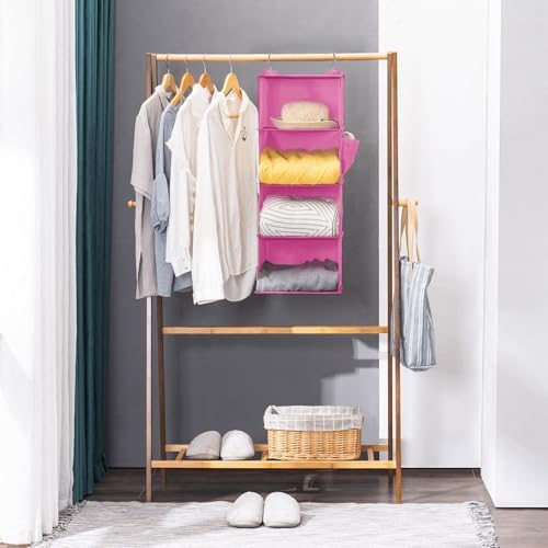 YOUDENOVA Hanging Closet Organizer and Storage, Light Pink - Image 7