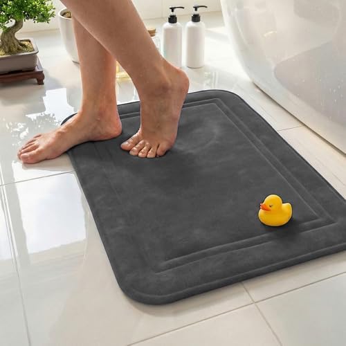 ITSOFT Memory Foam Bath Mat 31x20, Non Slip, Machine Washable, Quick Dry & by ITSOFT