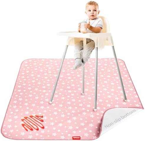 Baby High Chair Splat Mat, 42X46 Inch by Moonsea