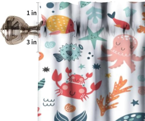 Cartoon Sea Animals Window Valance - Image 6