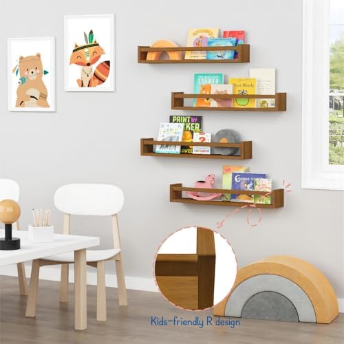 Forbena 24 Inch Wooden Floating Nursery Book Shelves - Image 6