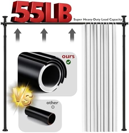 Room Divider Curtain Set-No Drilling Curtain Rod Set, Privacy Curtains - Image 6