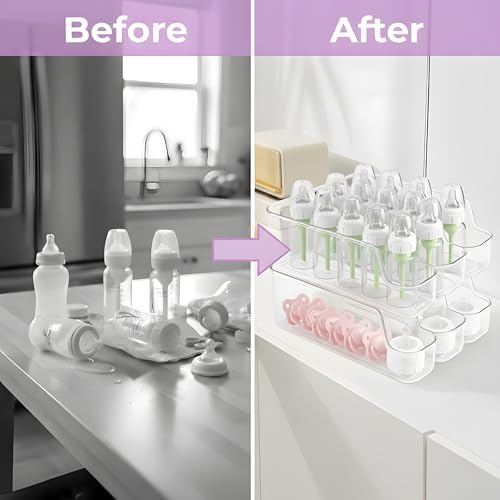MGY 2 Pack 3 compartments Baby Bottle Organizer compatible - Image 3