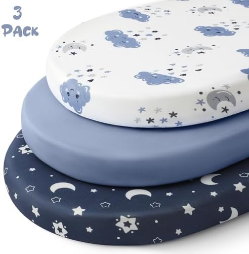 Yoofoss 3-Pack Bassinet Sheets for Boys Universal Fit - Image 5