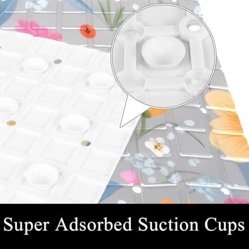 Non Slip Bathtub and Shower Mat 26.8x15.1 inch, Bath Mat - Image 3