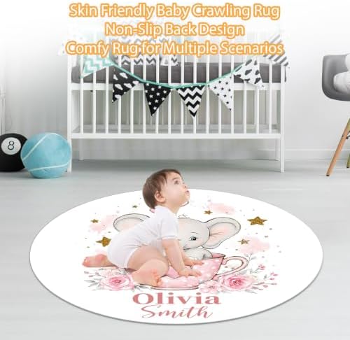 Custom Baby Girl Minky Crib Bedding Set, Elephant Bedding 3 Pcs Set - Image 5