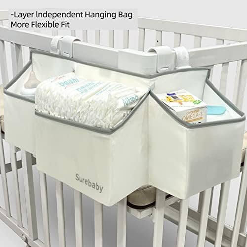 Hanging Baby Diaper Caddy, 3-in-1 Diaper Caddy Organizer Holder - Image 4