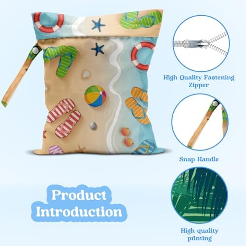Wet Dry Bag Wet Bag for Swimsuit Water Proof Bags for Beach Wet Bags for Baby - Image 3
