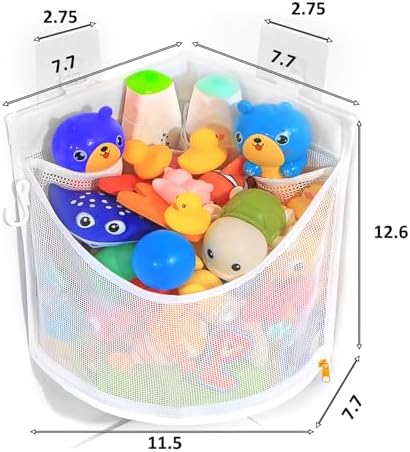 KPH Bath Toy Organizer, Large Capacity Corner Hanging - Image 5