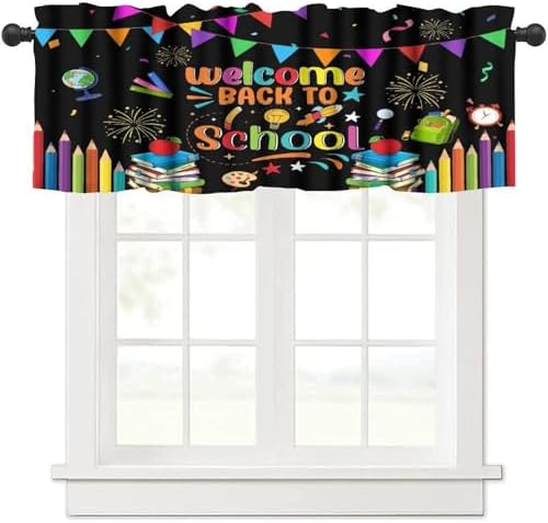 Alphabet Valances Curtain Colorful Learning Tools Back to School Pattern Window by Unknown
