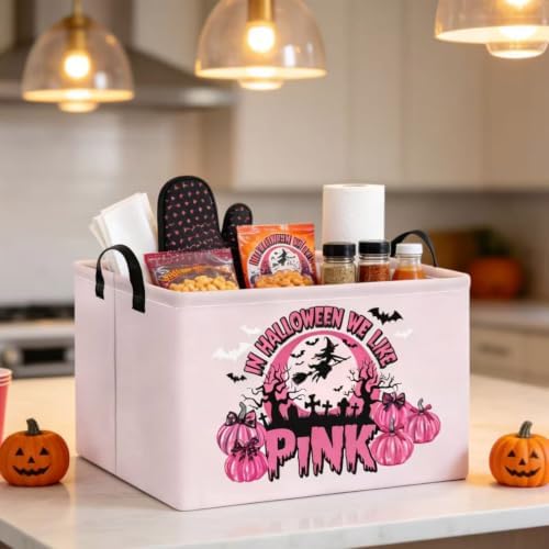 Pink Spooky Cute Witch Halloween Basket - Image 6