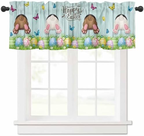 Vandarllin Spring Easter Kitchen Curtains Valances by VandarllinHomeKitchenDecor