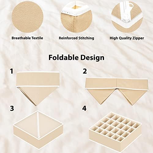 Simple Houseware Sock Drawer Organizer, 3 Pack - Image 3