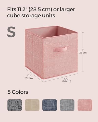 SONGMICS Storage Cubes, 11-Inch Foldable Closet Organizers - Image 5