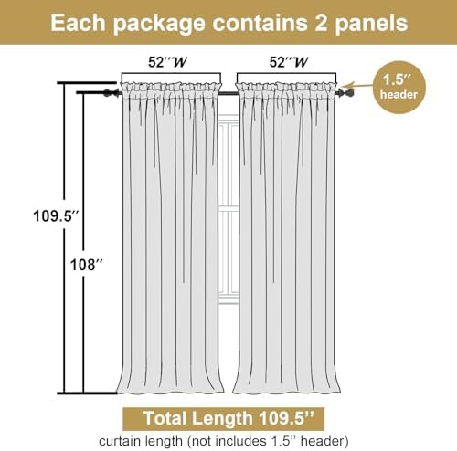Lecloud Leia Navy Blue Sheer Curtains - Image 3