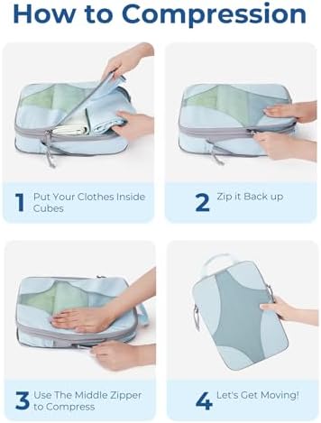 Bagsmart Compression Packing Cubes, Travel Bag Cruise Ship Essentials - Image 5