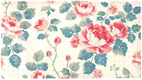 Bathtub Mat Non Slip 26.8x15.1In, Vintage Floral Rose Bath Mat by Anna+Cowper