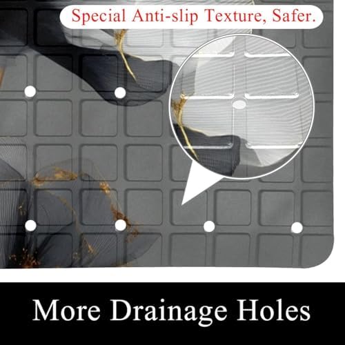 Shower Mat Non Slip, 26.8 x 15.1 Inch Bathtub Mat - Image 2