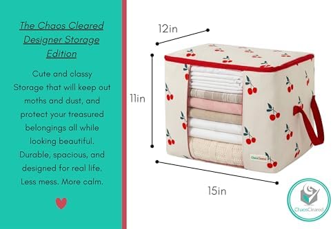 Chaos Cleared Kids Storage Bags – 100% Cotton Canvas Toy & Clothes Organizer - Image 5