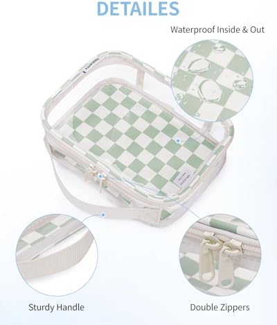 Narwey TSA Approved Toiletry Bag Carry on Clear Toiletry Bag Makeup Bag - Image 5