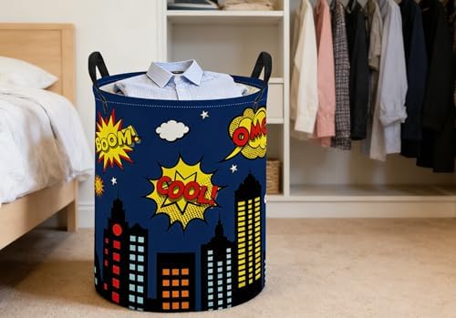 ESSME Kids Laundry Basket, Spider Hamper Collapsible Canvas Waterproof Storage - Image 5