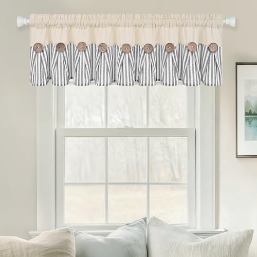 ASPMIZ Farmhouse Valances for Windows, 60x14 Inches, 1 Panel - Image 3