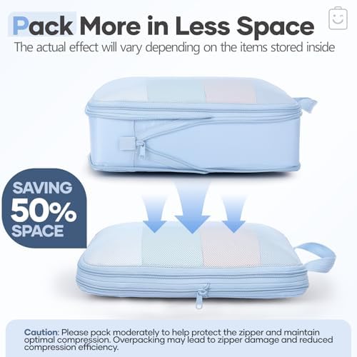 Veken 11 Set Compression Packing Cubes Garment Bags - Image 6