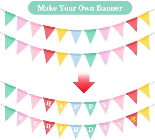 G2PLUS Pennant Banner, Triangle Flag Bunting and Decorative Garland - Image 4