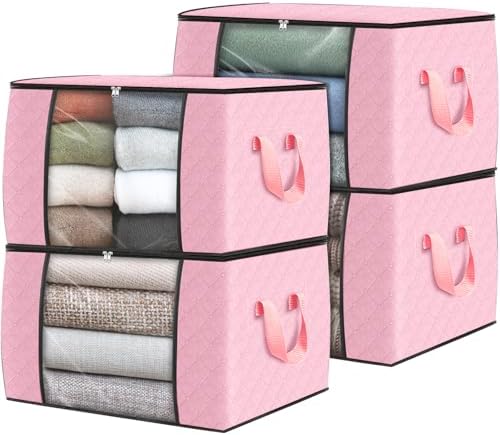 Fab totes 4 Pack Storage Bags for Clothes Blanket Storage Bins by Fabtotes