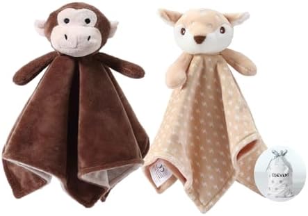 CREVENT Cozy Plush Baby Security Blanket, Loveys by CREVENT