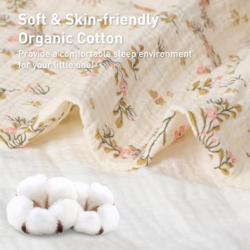 Organic Cotton Muslin Baby Crib Bedding Set 3PK - Image 5