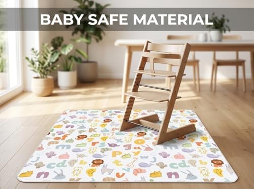 Splat Mat for Under High Chair, Waterproof Washable High Chair Floor Mat - Image 6