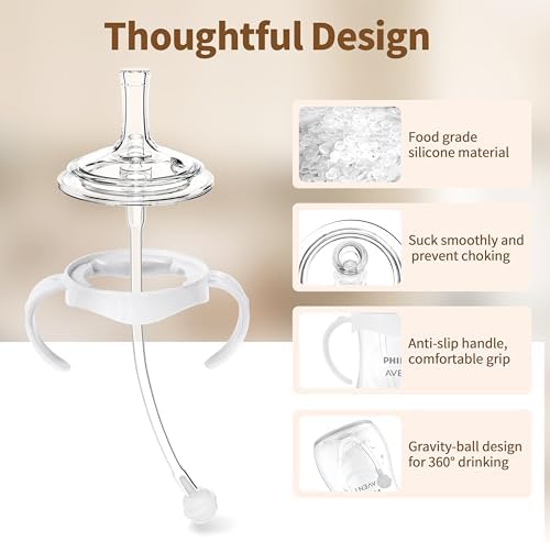 Straw Cup Conversion Kit for Philips Avent Natural Baby Bottles, Sippy Cups - Image 2