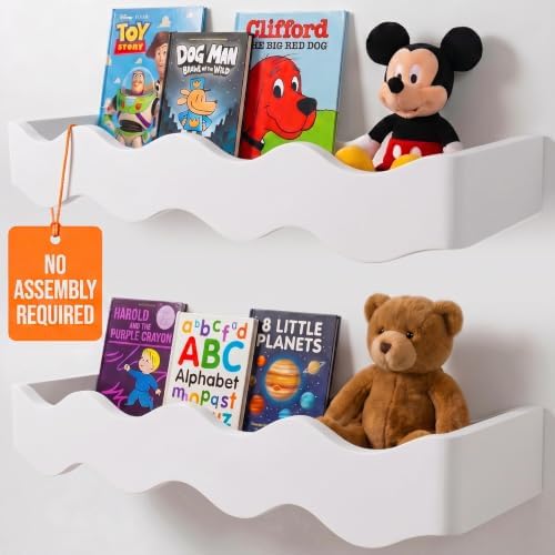 Ovalo Nursery Book Shelves Set of 2 by Unknown