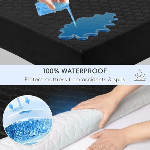 david's kids 2 Pack 38''x25'' Waterproof Mini Crib Mattress Protector, Fitted - Image 4