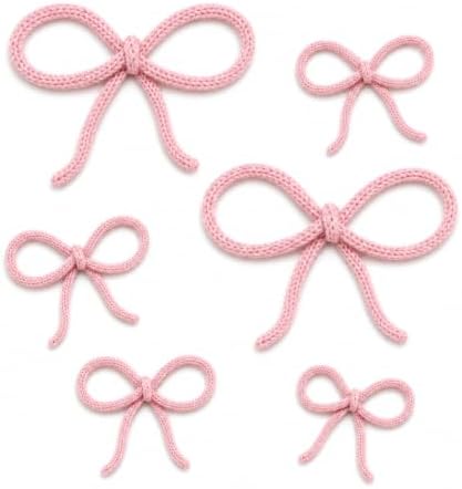 Barydat 6 Pcs Pink Bow Wall Decor Coquette Bow Nursery Decor - Image 6