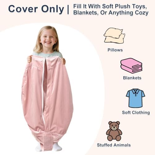 Lukeight Stuffed Animal Storage Bean Bag Chair Cover - Image 2