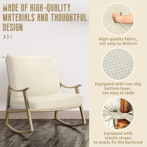 Tudomro 4 Pcs Outdoor High Back Chair Cushion Covers Waterproof Patio - Image 5