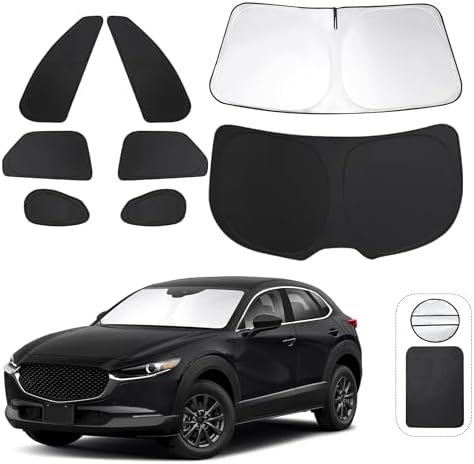TINGLU 8PCS Window Shades for Mazda CX-30 2019-2024 2025 Accessories Car Side by TINGLU